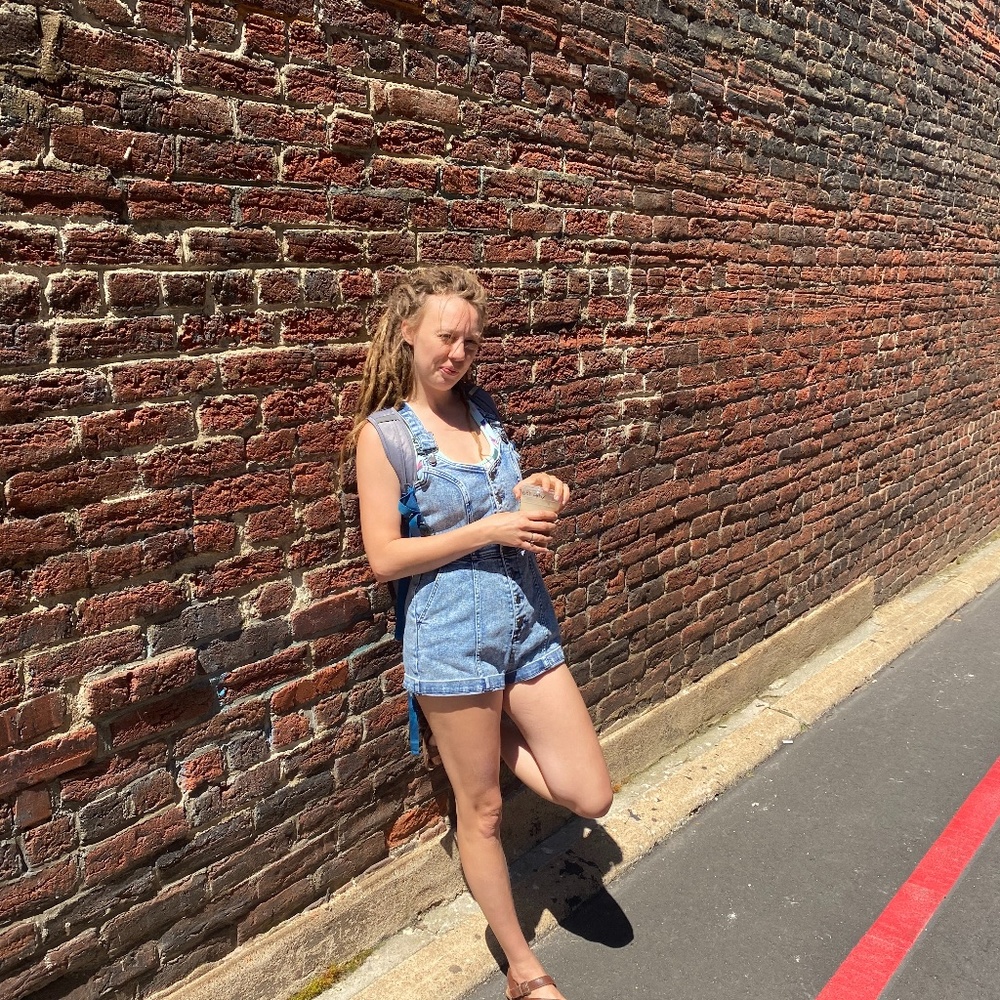 Jean volcom overalls